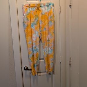 Bright Tie-Dye Print Plus Joggers